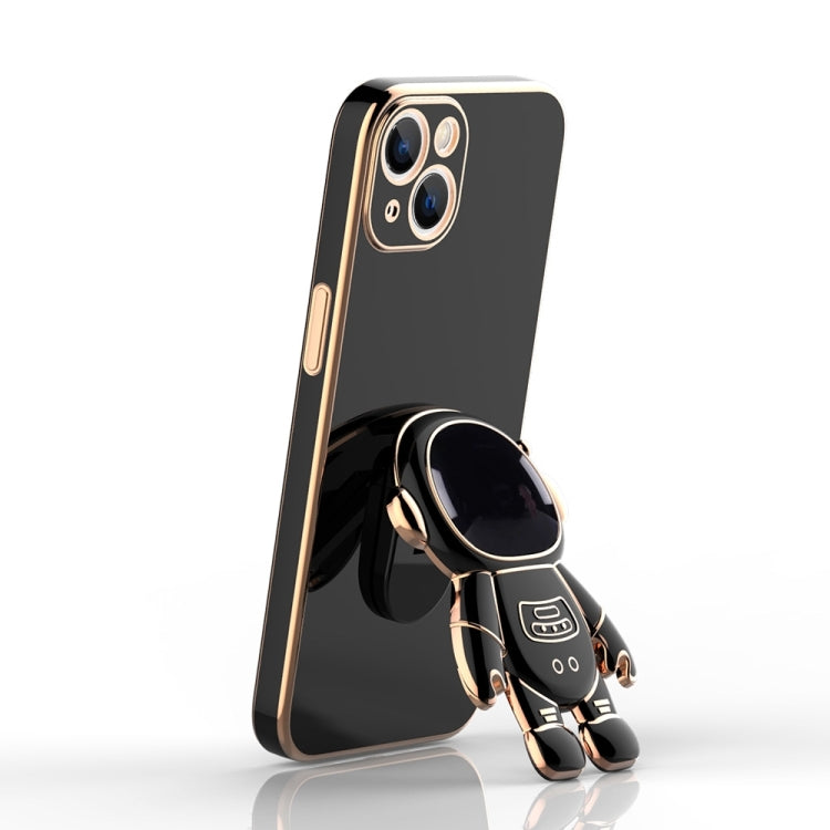 Plating Astronaut Holder Phone Case, For iPhone 14, For iPhone 14 Plus, For iPhone 14 Pro, For iPhone 14 Pro Max