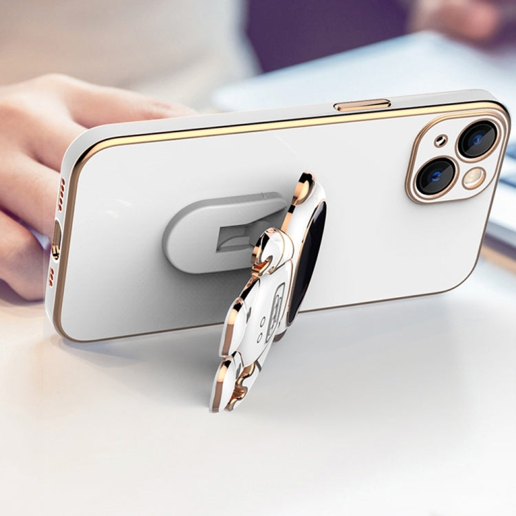 Plating Astronaut Holder Phone Case, For iPhone 14, For iPhone 14 Plus, For iPhone 14 Pro, For iPhone 14 Pro Max