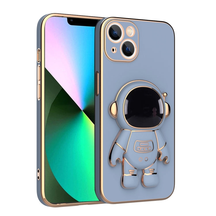 Plating Astronaut Holder Phone Case, For iPhone 14, For iPhone 14 Plus, For iPhone 14 Pro, For iPhone 14 Pro Max