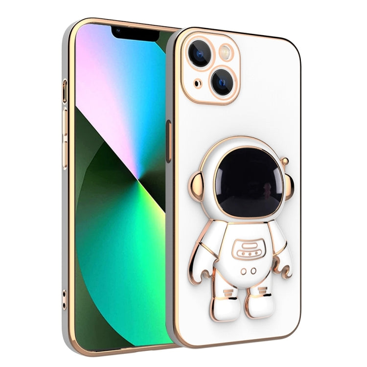 Plating Astronaut Holder Phone Case, For iPhone 14, For iPhone 14 Plus, For iPhone 14 Pro, For iPhone 14 Pro Max