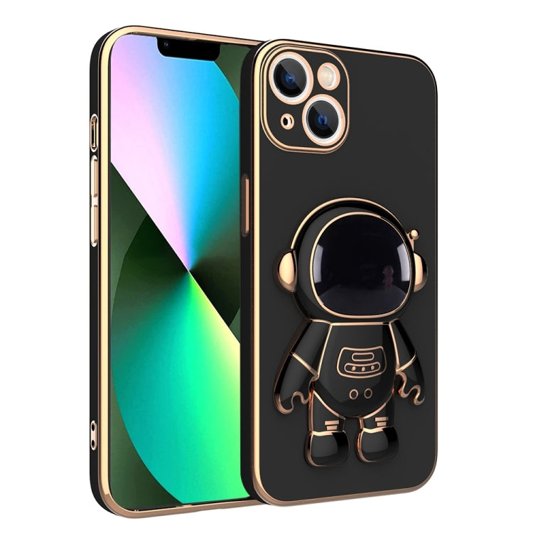 Plating Astronaut Holder Phone Case, For iPhone 14, For iPhone 14 Plus, For iPhone 14 Pro, For iPhone 14 Pro Max
