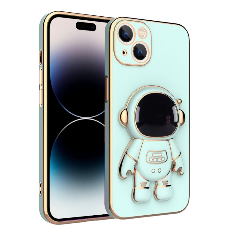 Plating Astronaut Holder Phone Case, For iPhone 14, For iPhone 14 Plus, For iPhone 14 Pro, For iPhone 14 Pro Max