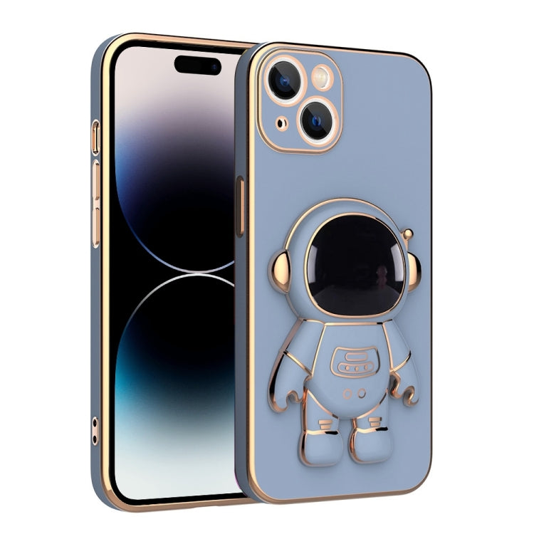 Plating Astronaut Holder Phone Case, For iPhone 14, For iPhone 14 Plus, For iPhone 14 Pro, For iPhone 14 Pro Max