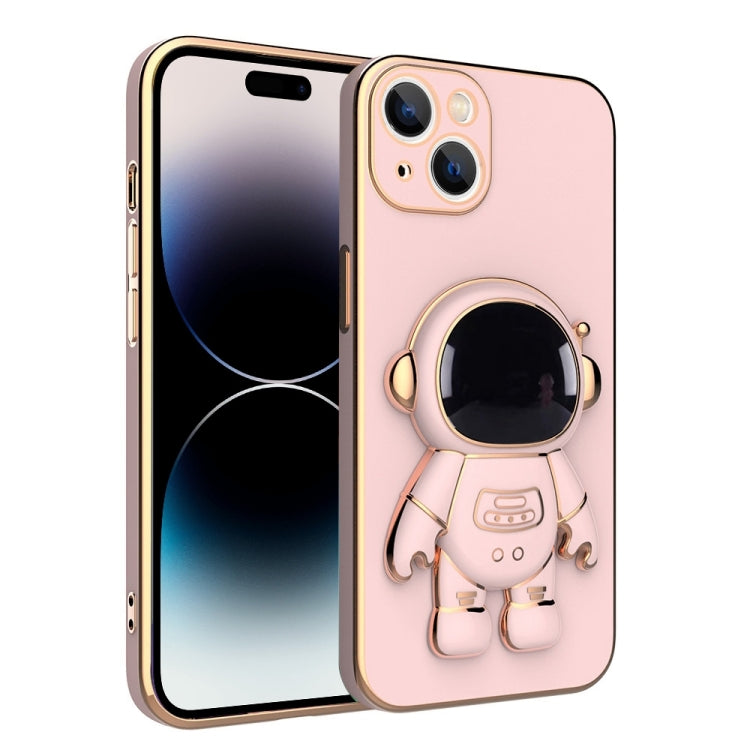 Plating Astronaut Holder Phone Case, For iPhone 14, For iPhone 14 Plus, For iPhone 14 Pro, For iPhone 14 Pro Max