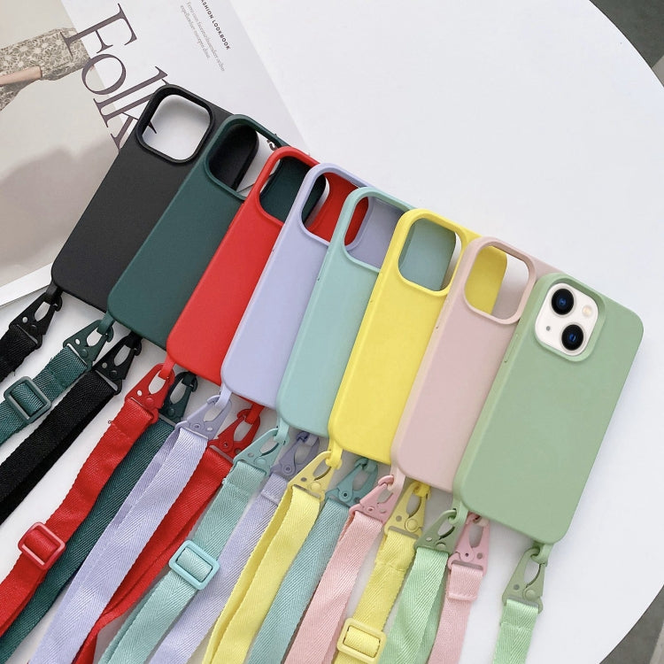 Elastic Silicone Lanyard Case, For iPhone 14 Plus