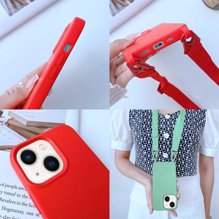 Elastic Silicone Lanyard Case, For iPhone 14 Plus