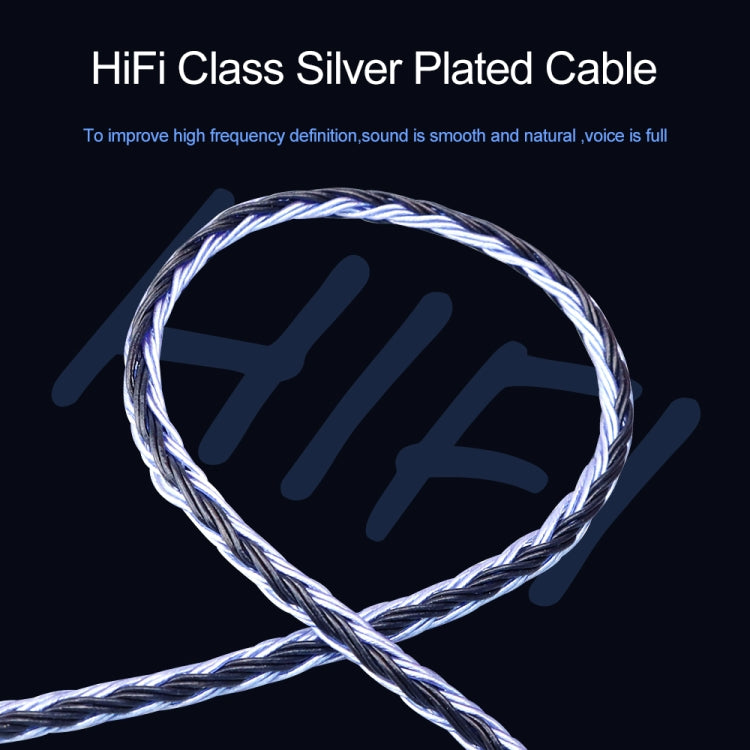 CVJ V3 1.2m 16 Cores Silver-plated 3.5mm Earphone Cable, 0.75mm, 0.78mm, MMCX