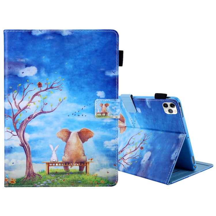 For iPad Pro 11 (2020) & (2018) Painted Pattern Tablet PC Protective Leather Case with Bracket & Card Slot & Photo Holder