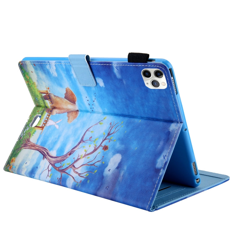 For iPad Pro 11 (2020) & (2018) Painted Pattern Tablet PC Protective Leather Case with Bracket & Card Slot & Photo Holder