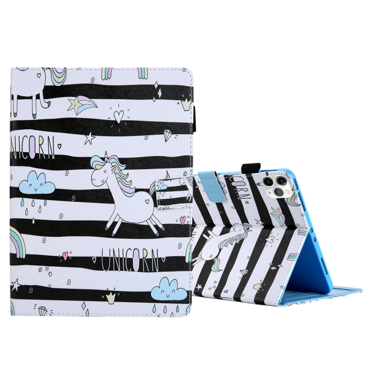 For iPad Pro 11 (2020) & (2018) Painted Pattern Tablet PC Protective Leather Case with Bracket & Card Slot & Photo Holder