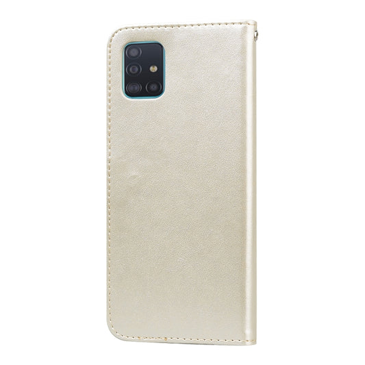 Rose leather Galaxy A91 S10 Lite case with built-in card slot organizer