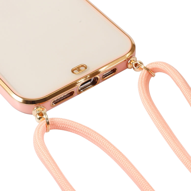 Electroplated Two-color TPU Phone Case with Lanyard, For iPhone 14, For iPhone 14 Plus, For iPhone 14 Pro, For iPhone 14 Pro Max
