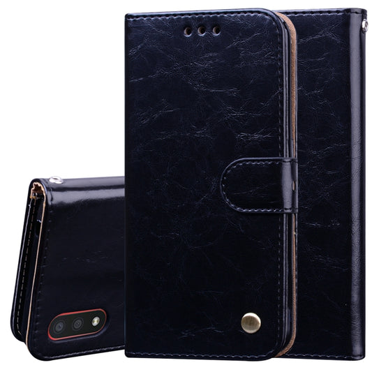 Business oil wax leather flip case with card slots for Samsung Galaxy A01 A51 A71 A81 Note 10