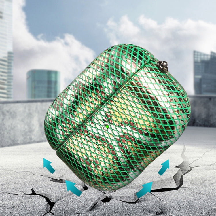 J01 Mesh Snakeskin Headphone Case, For AirPods Pro, For AirPods 3
