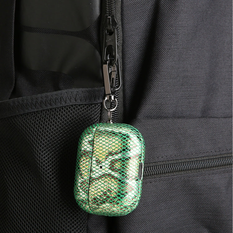 J01 Mesh Snakeskin Headphone Case, For AirPods Pro, For AirPods 3