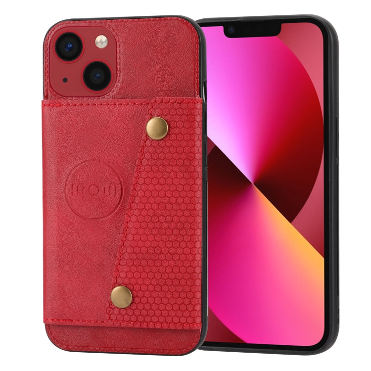 Double Buckle Card Slots PU+TPU Phone Case