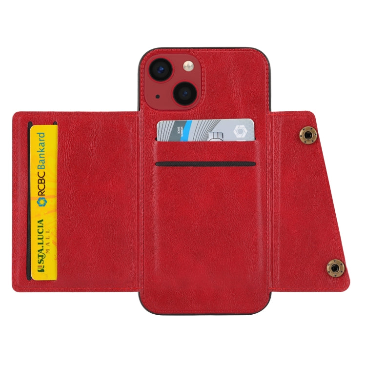Double Buckle Card Slots PU+TPU Phone Case