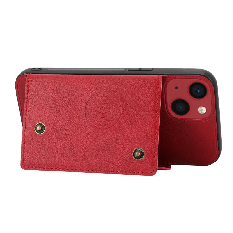 Double Buckle Card Slots PU+TPU Phone Case