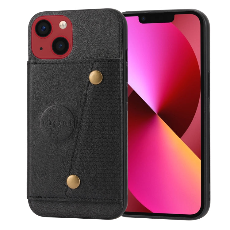 Double Buckle Card Slots PU+TPU Phone Case