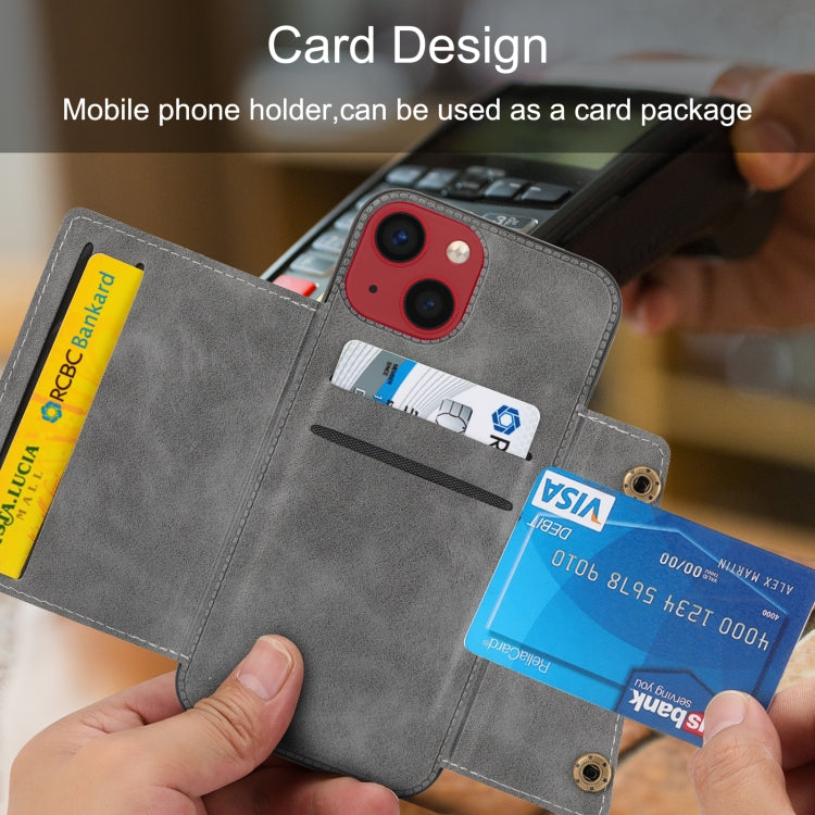 Double Buckle Card Slots PU+TPU Phone Case