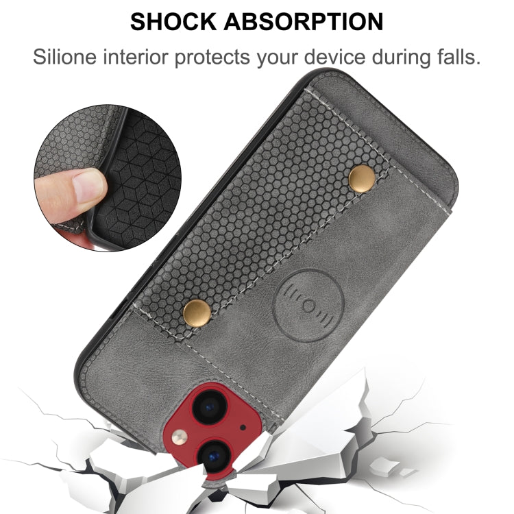 Double Buckle Card Slots PU+TPU Phone Case