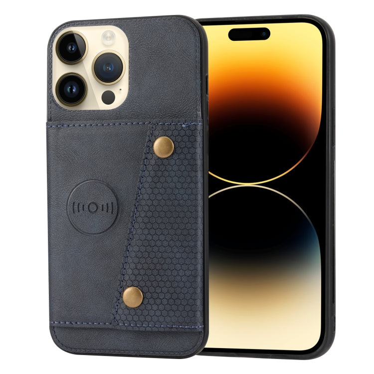 Double Buckle Card Slots PU+TPU Phone Case