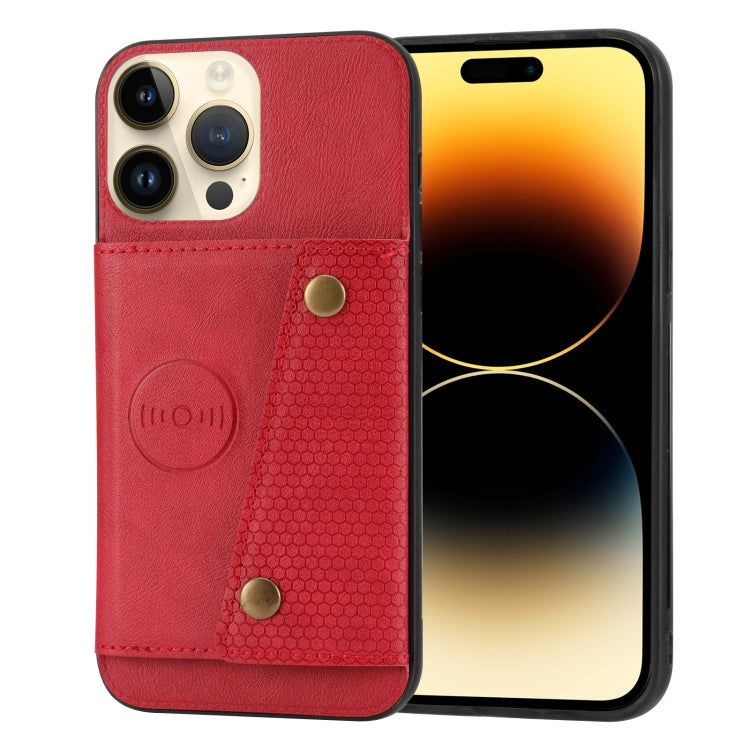 Double Buckle Card Slots PU+TPU Phone Case