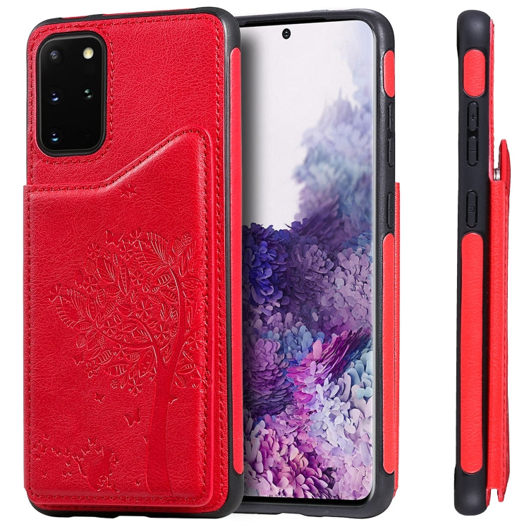 Cat Tree Embossing Pattern Shockproof Protective Case with Card Slots & Photo Frame, For Galaxy S20, For Galaxy S20 Plus, For Galaxy S20 Ultra