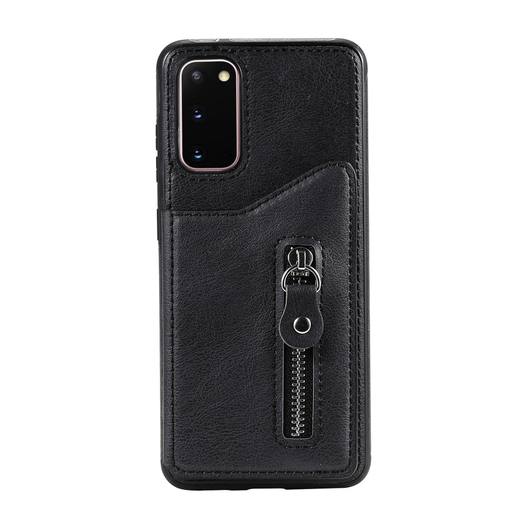 Solid Color Double Buckle Zipper Shockproof Protective Case, For Galaxy S20, For Galaxy S20 Plus, For Galaxy S20 Ultra