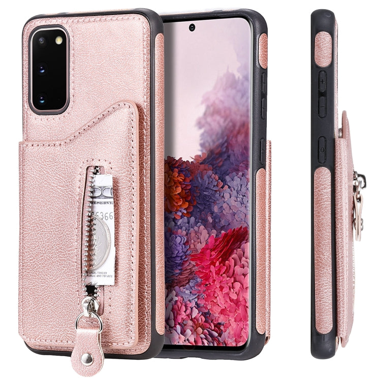 Solid Color Double Buckle Zipper Shockproof Protective Case, For Galaxy S20, For Galaxy S20 Plus, For Galaxy S20 Ultra