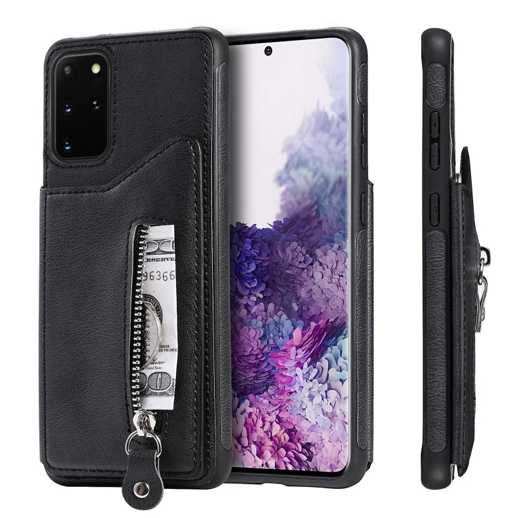 Solid Color Double Buckle Zipper Shockproof Protective Case, For Galaxy S20, For Galaxy S20 Plus, For Galaxy S20 Ultra
