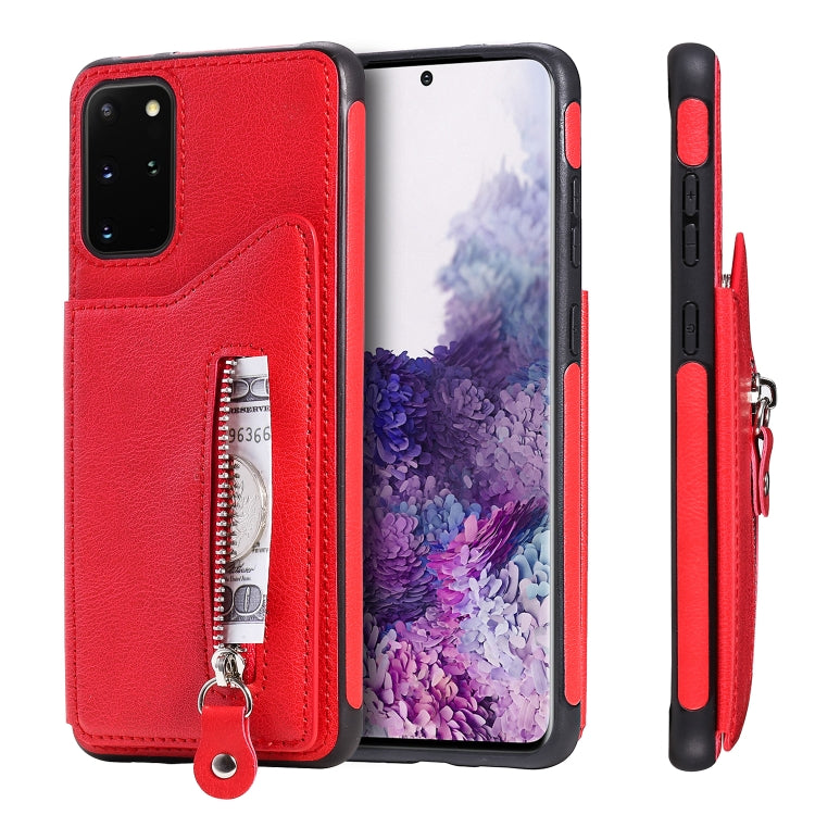 Solid Color Double Buckle Zipper Shockproof Protective Case, For Galaxy S20, For Galaxy S20 Plus, For Galaxy S20 Ultra