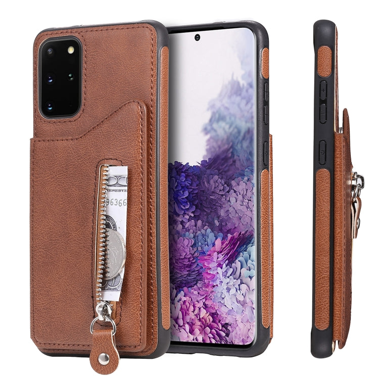 Solid Color Double Buckle Zipper Shockproof Protective Case, For Galaxy S20, For Galaxy S20 Plus, For Galaxy S20 Ultra