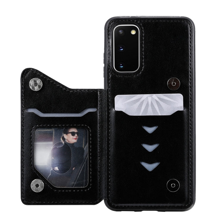 Six Cats Embossing Pattern Shockproof Protective Case with Card Slots & Photo Frame, For Galaxy S20, For Galaxy S20 Plus, For Galaxy S20 Ultra