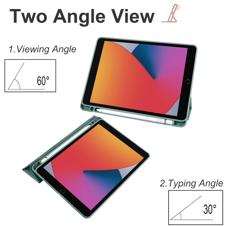 Acrylic 3-folding Smart Leather Tablet Case, For iPad 9.7 2018/2017, For iPad 10.2 2021/2020/2019, For iPad  Air 2022/2020/Pro 11 2021/2020/2018