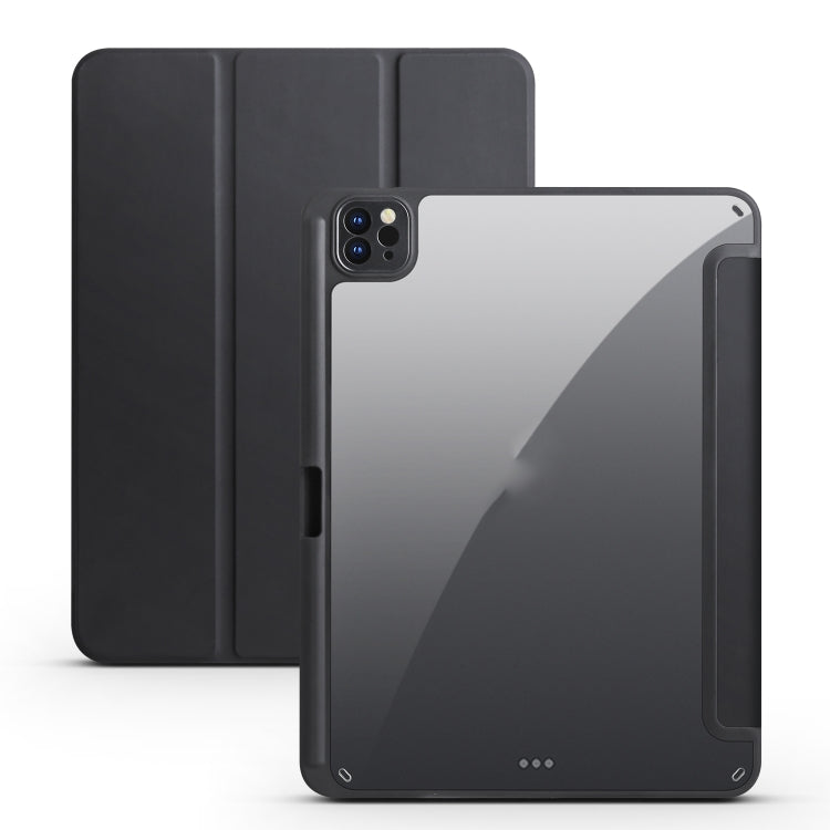 Étui en cuir acrylique pliable en 3 parties pour tablette, compatible avec iPad 9.7 (2018/2017), iPad 10.2 (2021/2020/2019), iPad Air (2022/2020/Pro 11 (2021/2020/2018), iPad Air 13 (2024/Pro 12.9 (2022/2021/2020/2018)