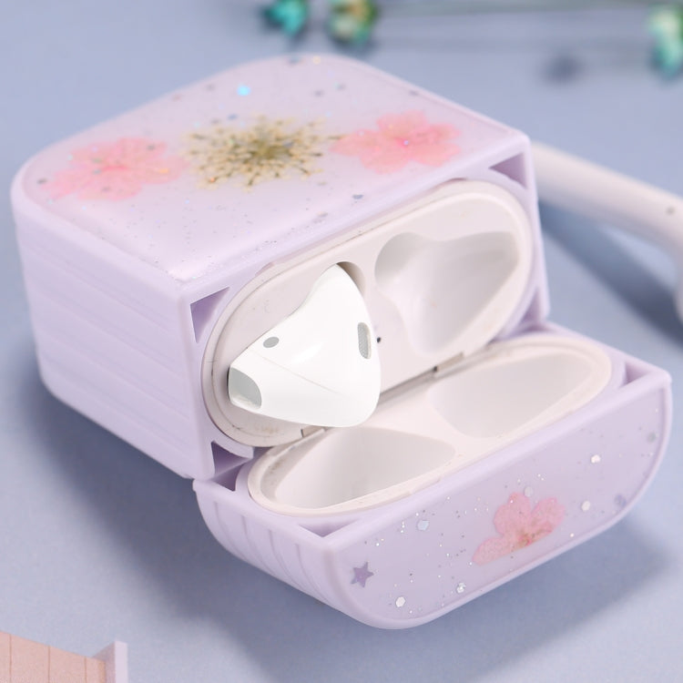 Étui de protection pour écouteurs sans fil AirPods 1/2, motif floral, pour dames