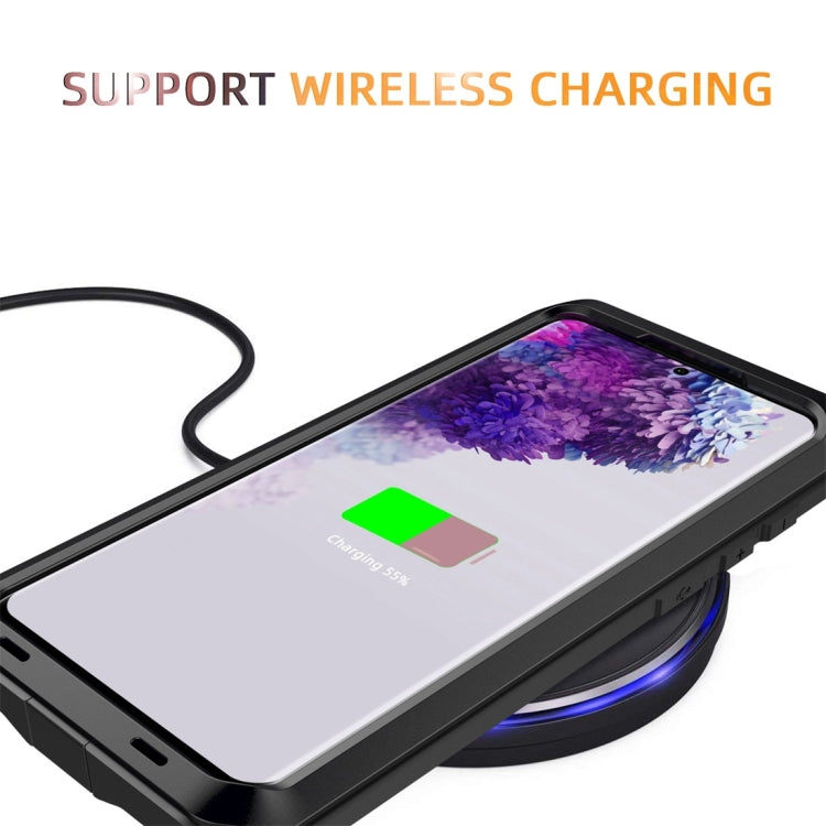 Shockproof Waterproof Silicone + Zinc Alloy Protective Case, For Galaxy S20+, For Galaxy S20