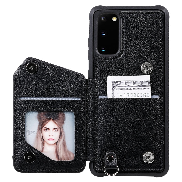 Zipper Double Buckle Shockproof Protective Case with Stand & Photo Holder & Wallet Function, For Galaxy S20, For Galaxy S20+, For Galaxy S20 Ultra