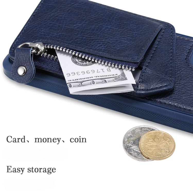 Zipper Double Buckle Shockproof Protective Case with Stand & Photo Holder & Wallet Function, For Galaxy S20, For Galaxy S20+, For Galaxy S20 Ultra