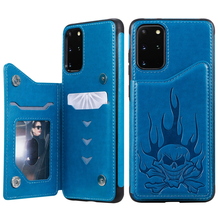 Skull Embossing Pattern Shockproof Protective Case with Card Slots & Photo Frame, For Galaxy S20, For Galaxy S20 Plus, For Galaxy S20 Ultra