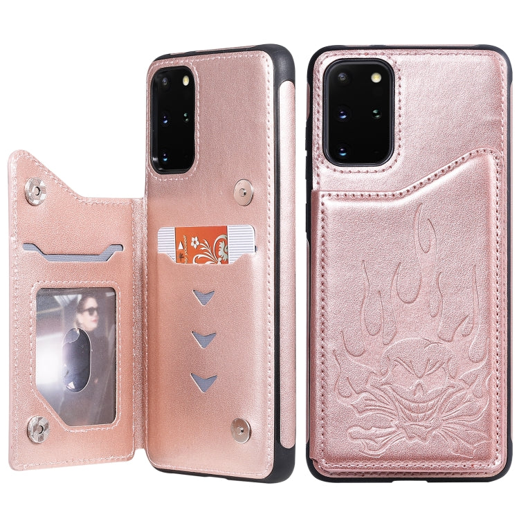 Skull Embossing Pattern Shockproof Protective Case with Card Slots & Photo Frame, For Galaxy S20, For Galaxy S20 Plus, For Galaxy S20 Ultra