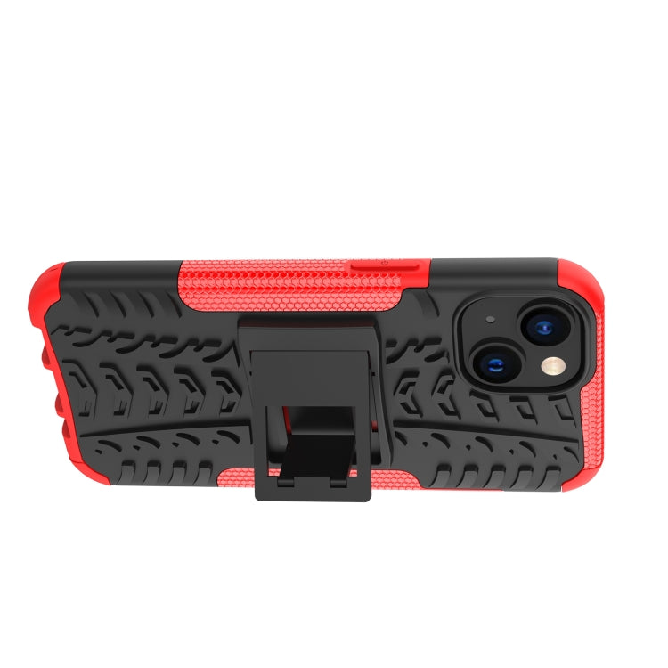 Tire Texture TPU + PC Phone Case with Holder, For iPhone 14, For iPhone 14 Plus, For iPhone 14 Pro