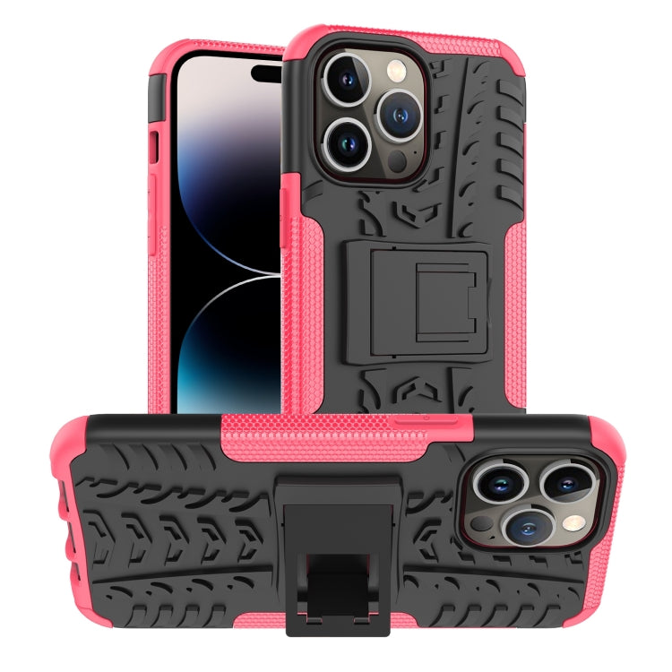 Tire Texture TPU + PC Phone Case with Holder, For iPhone 14, For iPhone 14 Plus, For iPhone 14 Pro