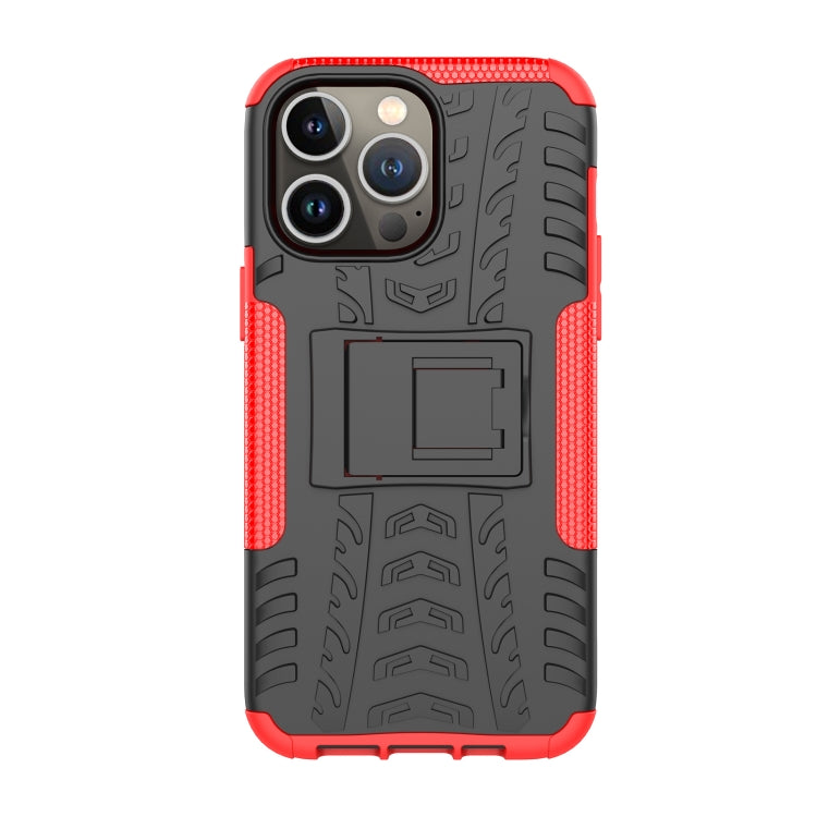 Tire Texture TPU + PC Phone Case with Holder, For iPhone 14 Pro Max