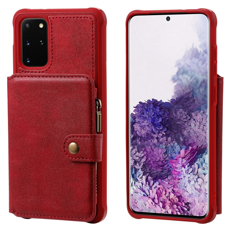 Zipper Shockproof Protective Case with Card Slots & Bracket & Photo Holder & Wallet Function, For Galaxy S20, For Galaxy S20+, For Galaxy S20 Ultra