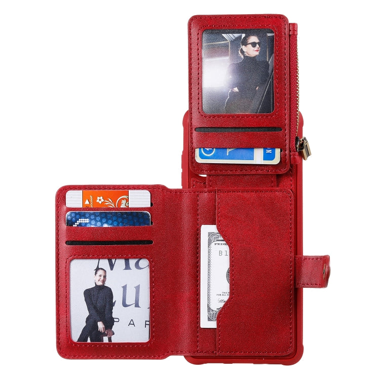Zipper Shockproof Protective Case with Card Slots & Bracket & Photo Holder & Wallet Function, For Galaxy S20, For Galaxy S20+, For Galaxy S20 Ultra