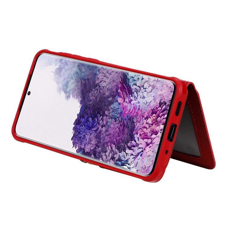 Zipper Shockproof Protective Case with Card Slots & Bracket & Photo Holder & Wallet Function, For Galaxy S20, For Galaxy S20+, For Galaxy S20 Ultra