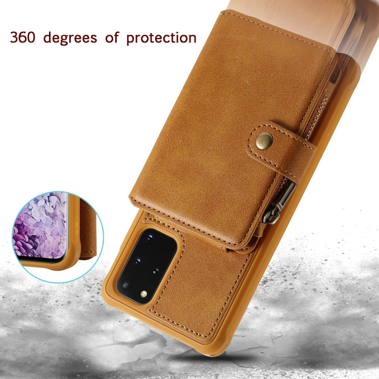 Zipper Shockproof Protective Case with Card Slots & Bracket & Photo Holder & Wallet Function, For Galaxy S20, For Galaxy S20+, For Galaxy S20 Ultra