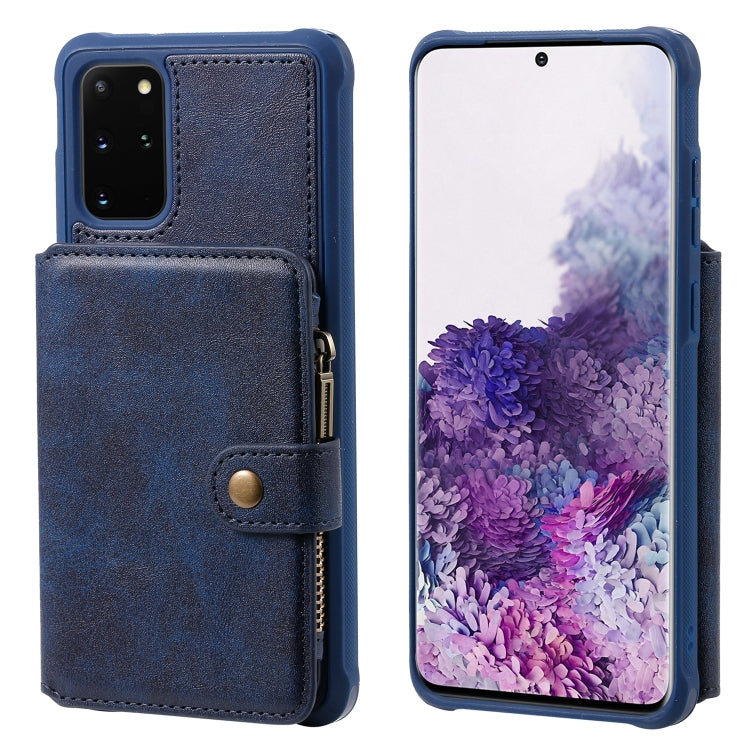 Zipper Shockproof Protective Case with Card Slots & Bracket & Photo Holder & Wallet Function, For Galaxy S20, For Galaxy S20+, For Galaxy S20 Ultra